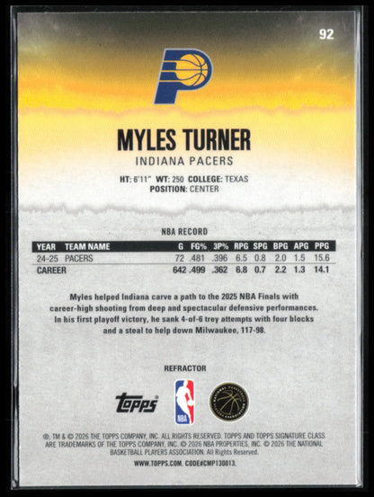 Myles Turner Refractor