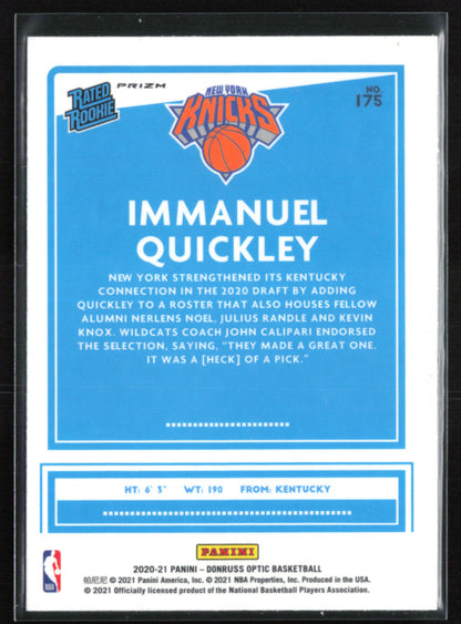 Immanuel Quickley RC Purple