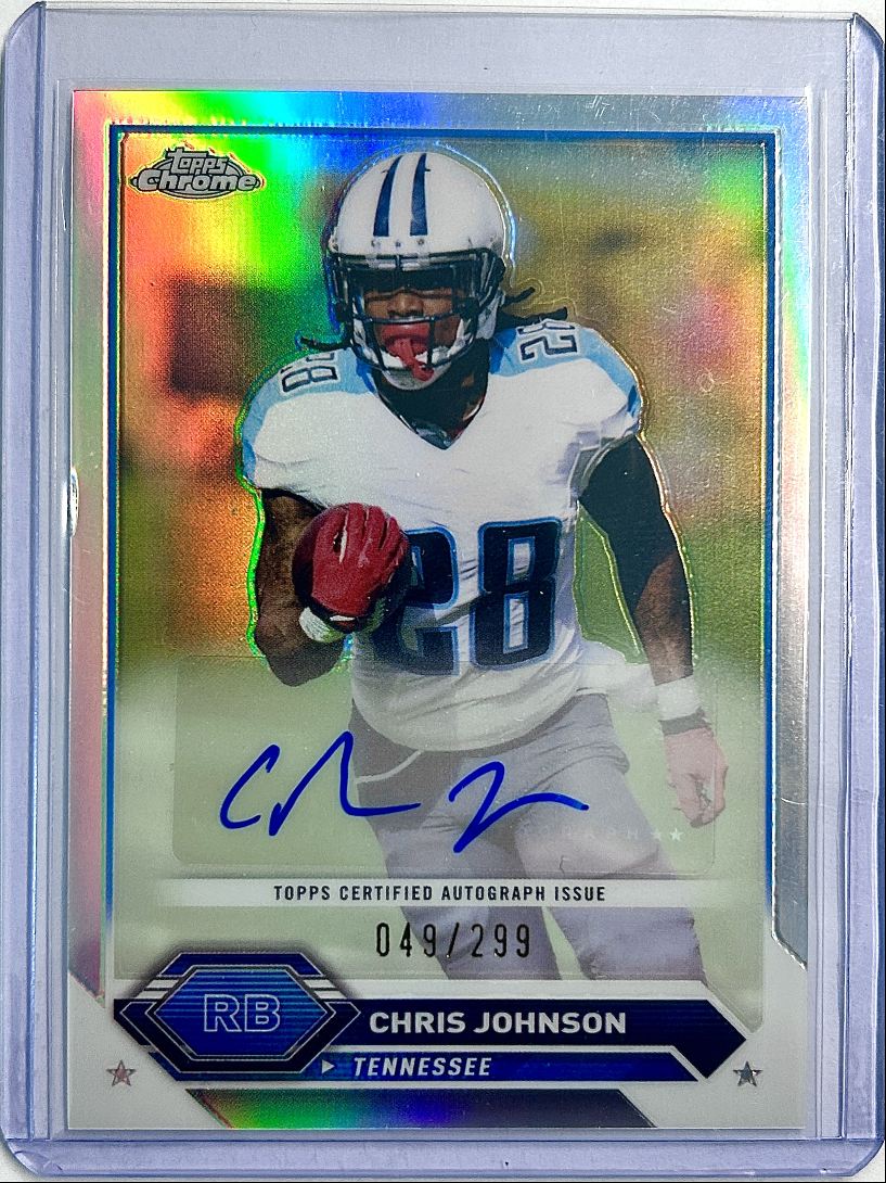 Chris Johnson Auto Refractor /299 2024 Topps Chrome (100% of Proceeds Will go to ALS Research, Read Description)