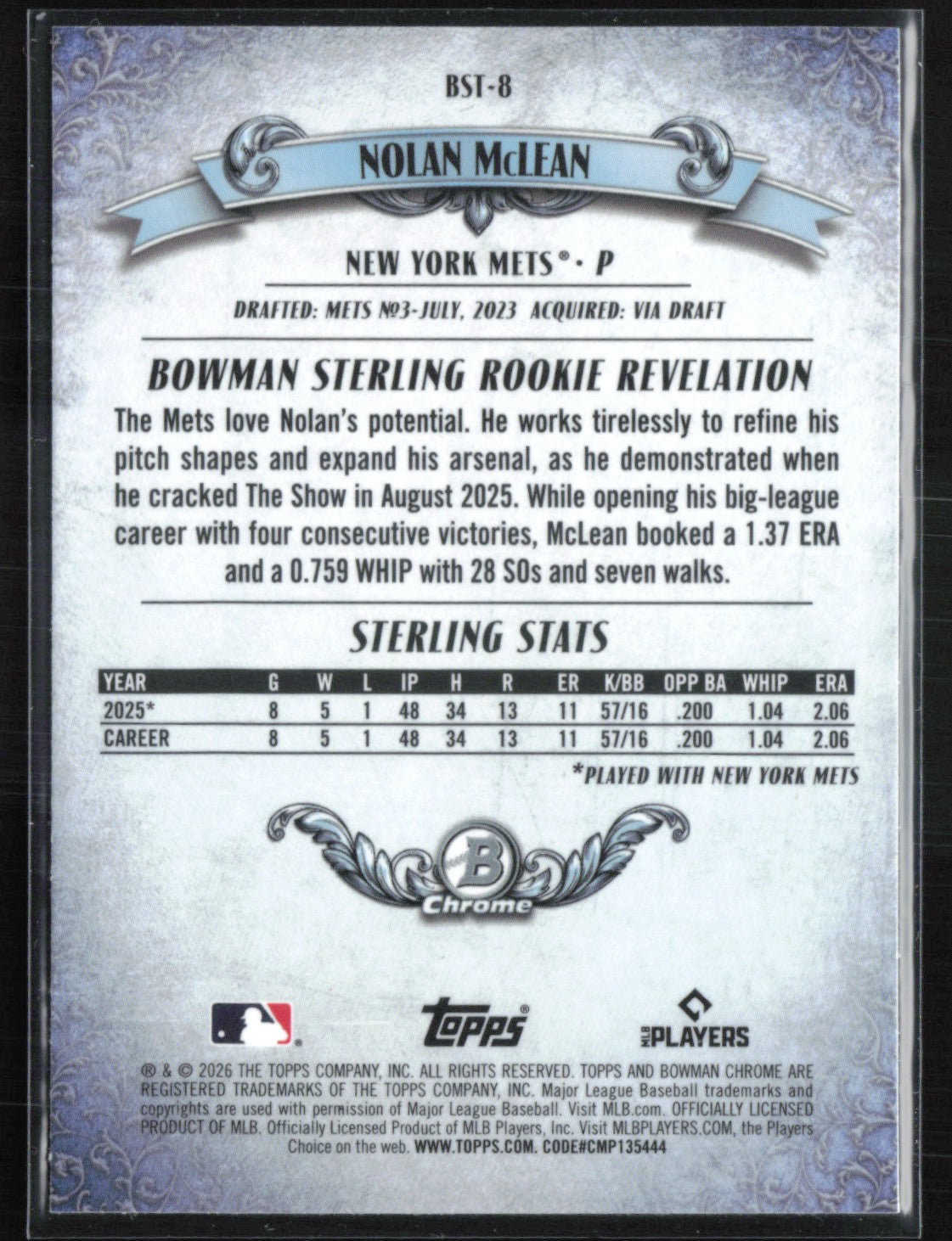 Nolan McLean RC Bowman Sterling