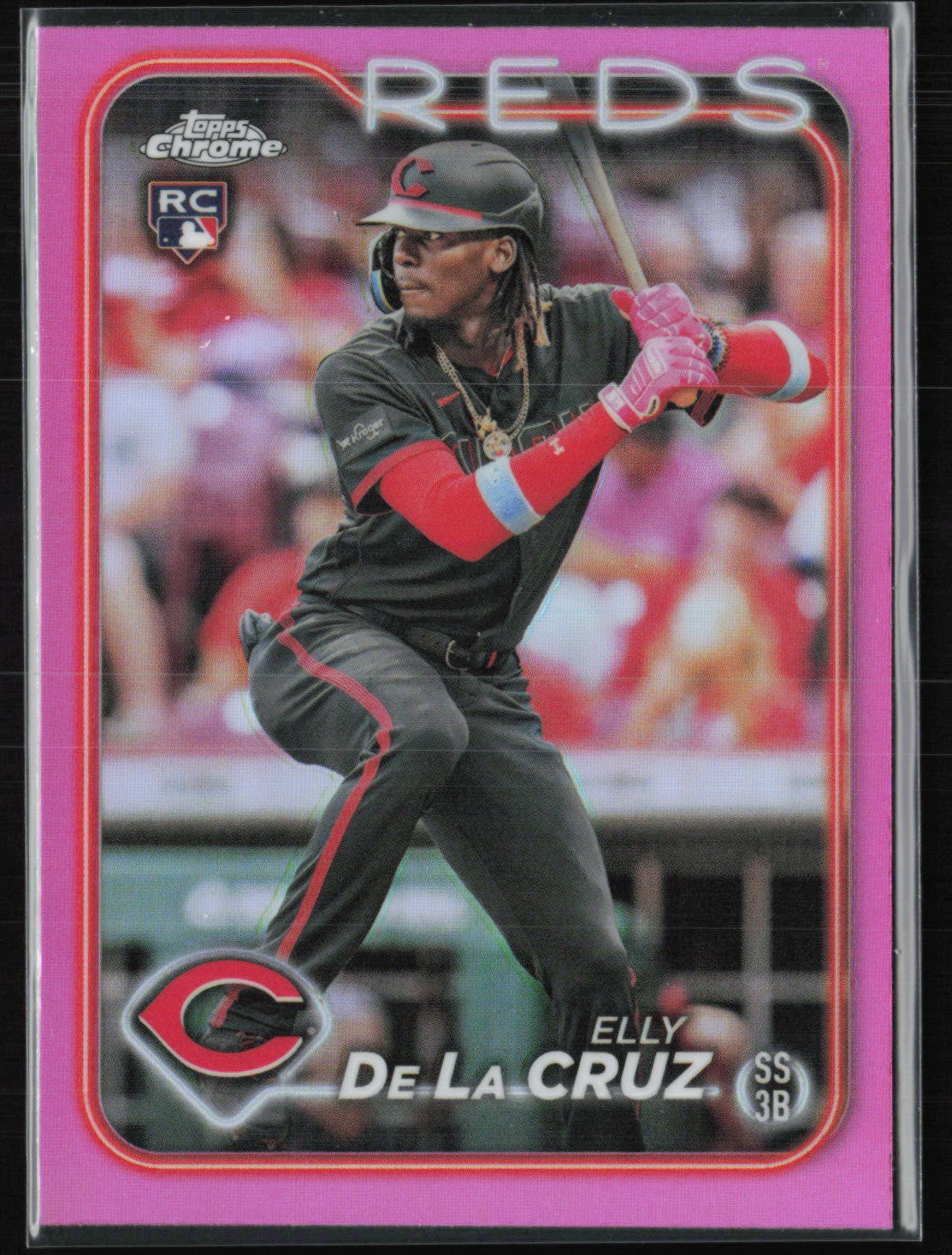Elly De La Cruz RC Pink Refractor 2024 Topps Chrome
