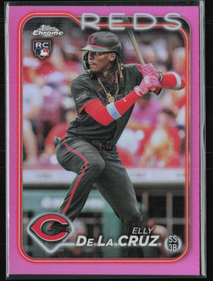Elly De La Cruz RC Pink Refractor 2024 Topps Chrome