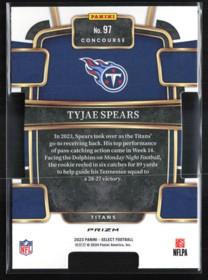 Tyjae Spears RC Red Yellow Die-Cut