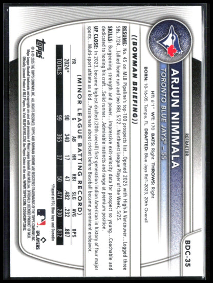Arjun Nimmala Refractor Prosepcts