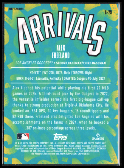 Alex Freeland RC Finest Arrivals Refractor