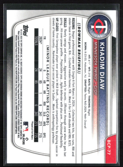 Khadim Diaw 1st Bowman