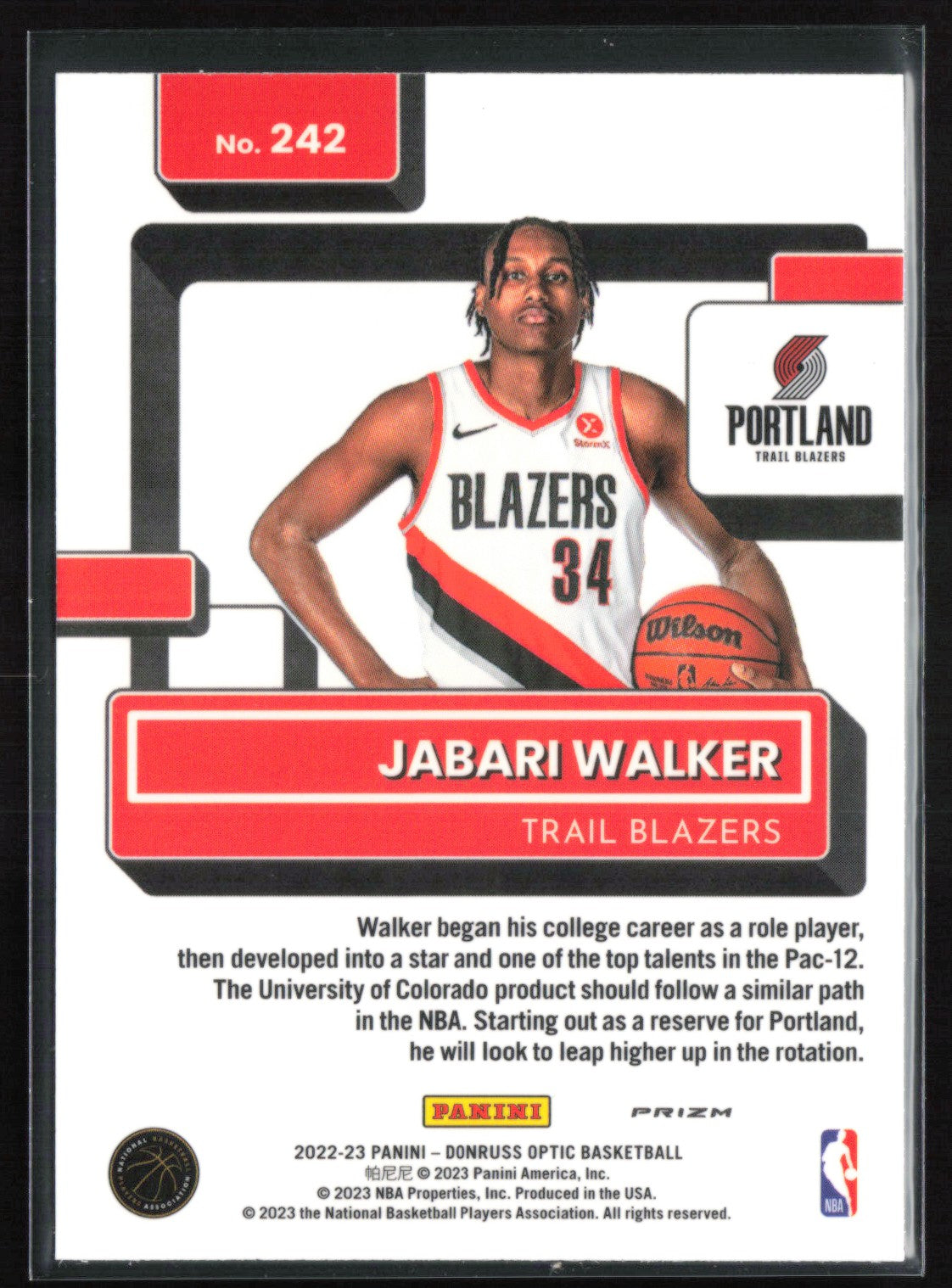 Jabari Walker RC Holo