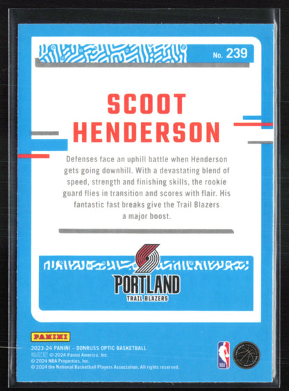 Scoot Henderson RC Optic Rated Rookie