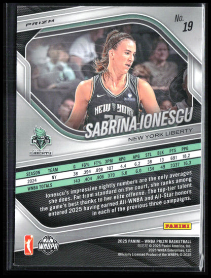 Sabrina Ionescu Silver Prizm