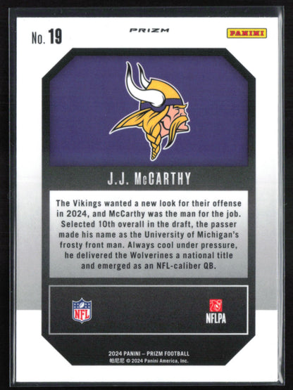 J.J. McCarthy RC Green Prizm Emergent