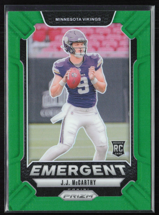 J.J. McCarthy RC Green Prizm Emergent