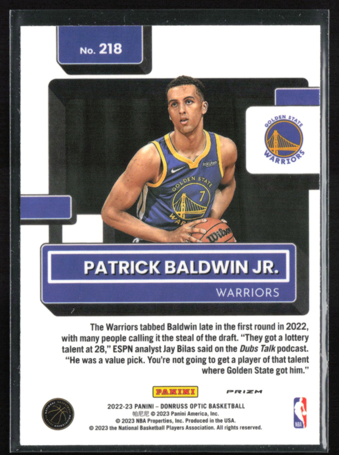 Patrick Baldwin Jr. RC Red Wave