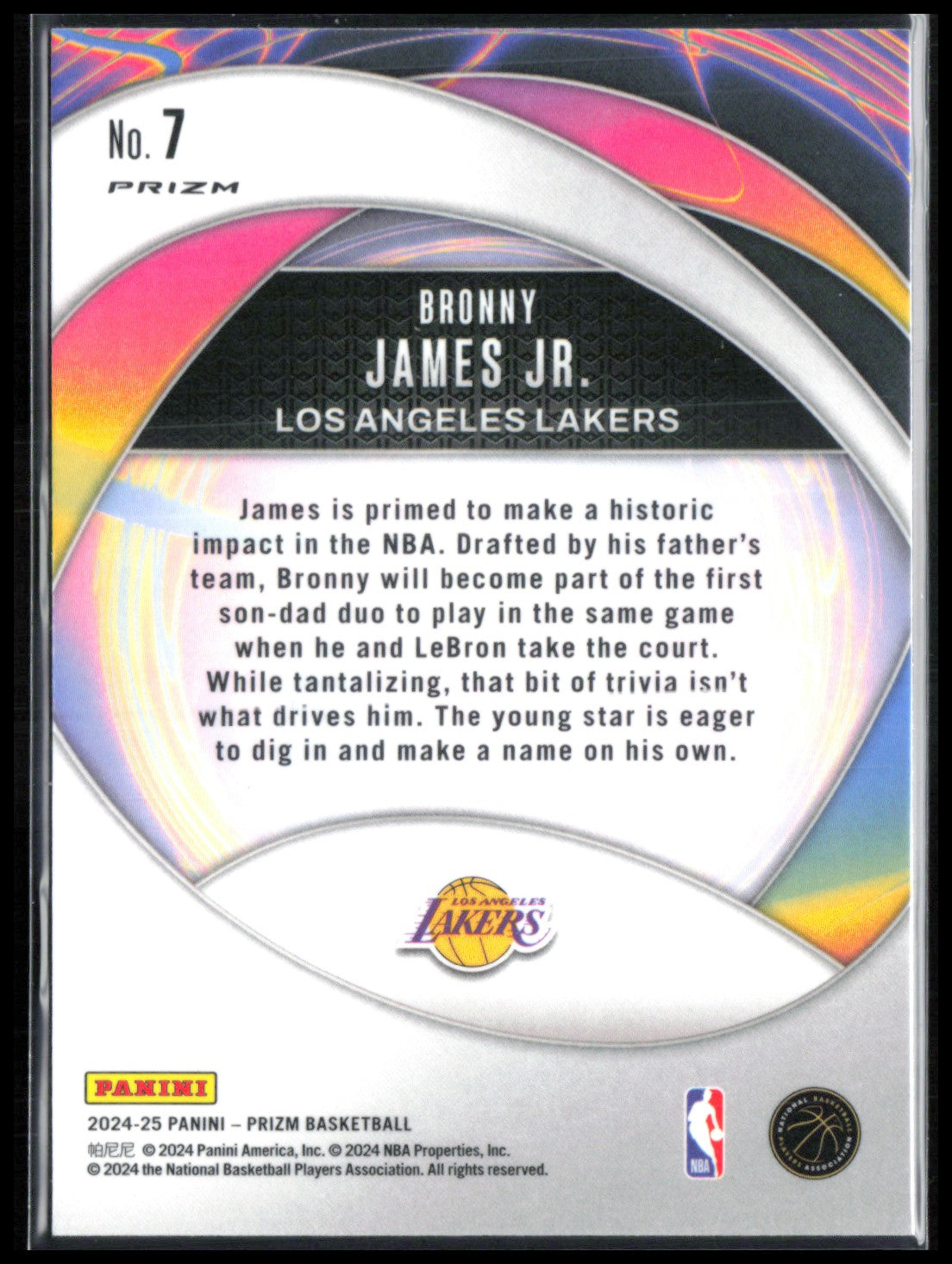Bronny James Jr. RC Green Prizm