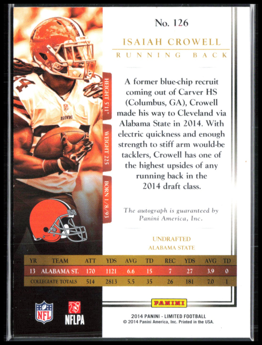 Isaiah Crowell RC Auto /99