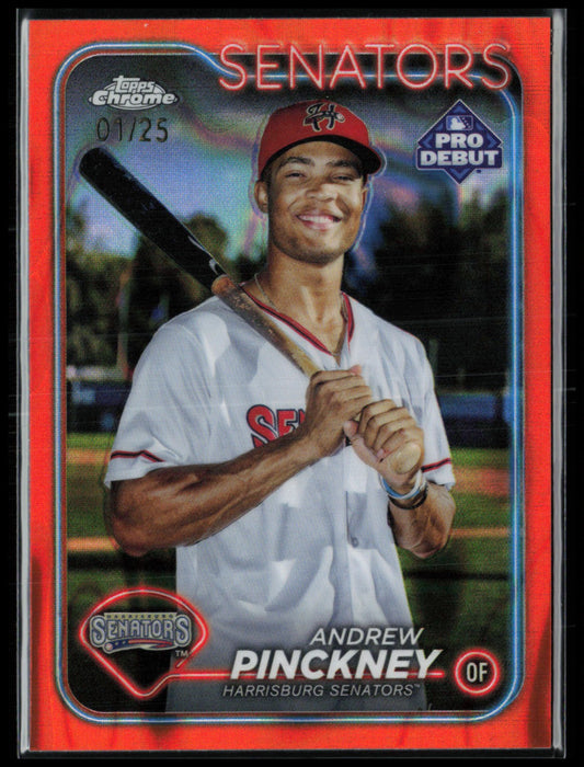 Andrew Pinckney Pro Debut 01/25 Orange Lava Refractor