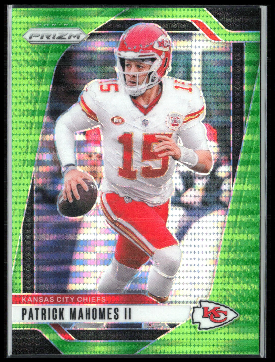 Patrick Mahomes II Neon Green Pulsar Prizm