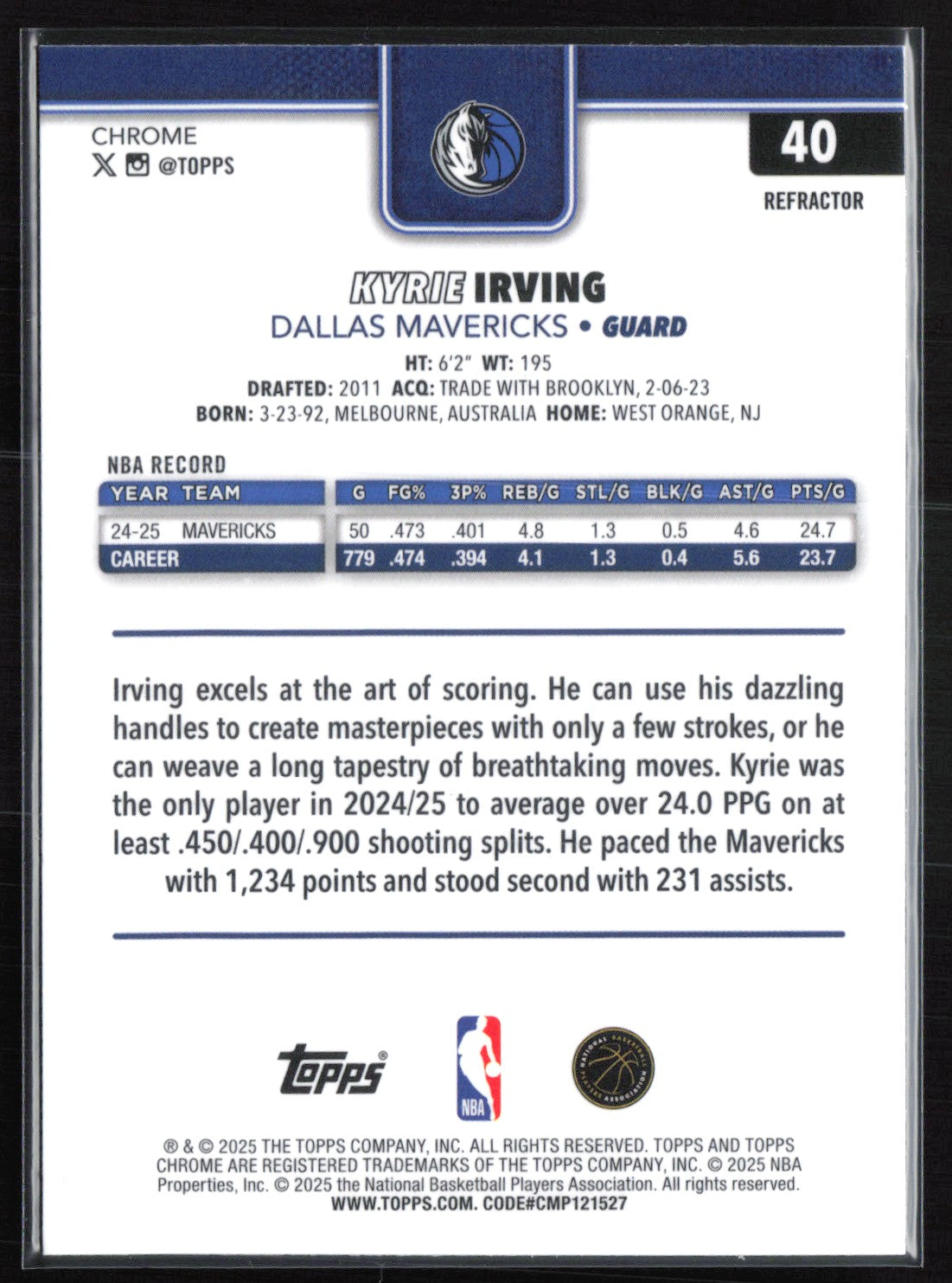 Kyrie Irving Refractor