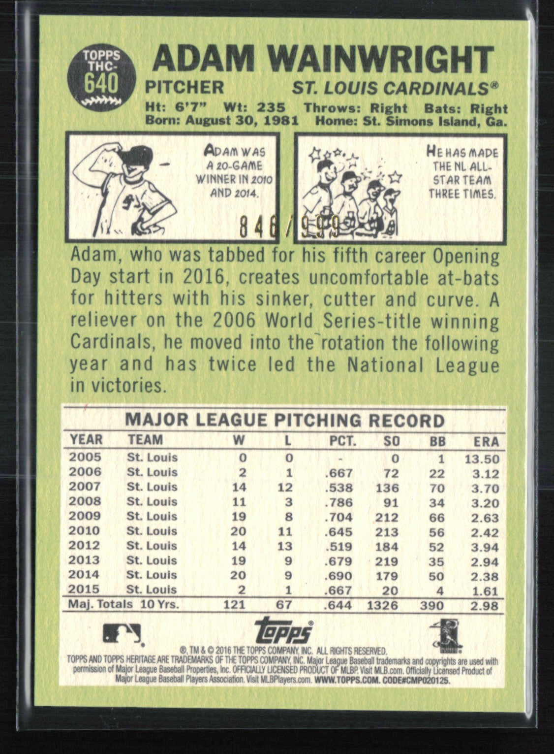 Adam Wainwright Redux /999