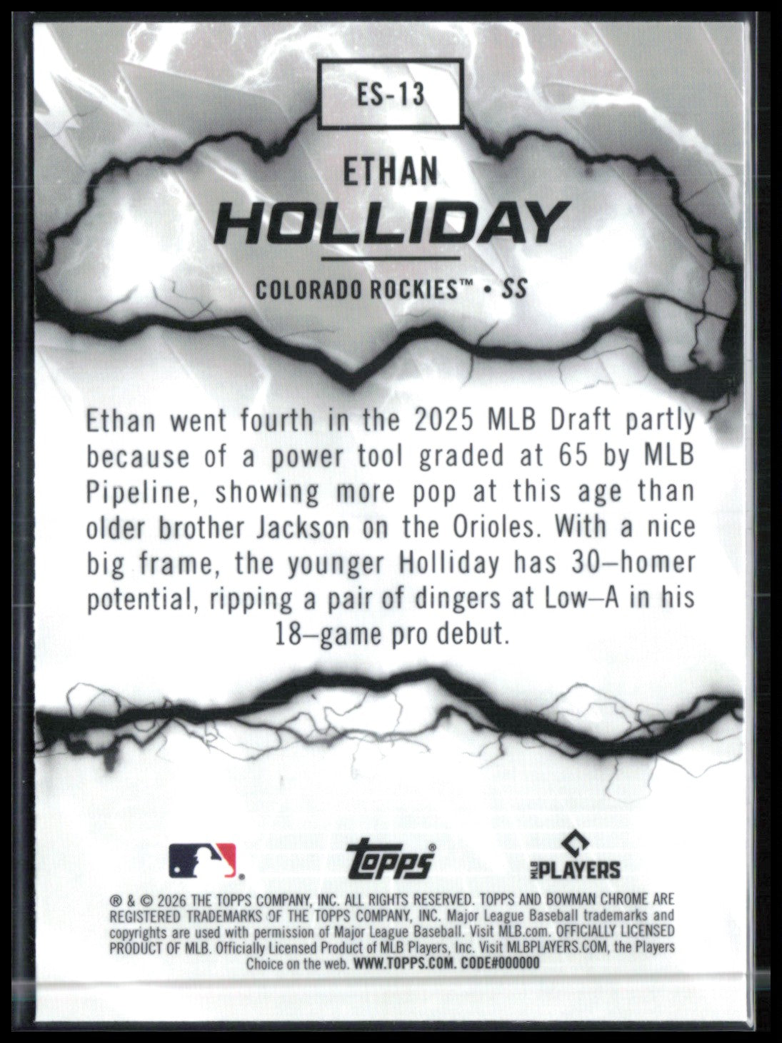 Ethan Holliday Prospects Electric Sluggers