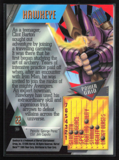 Hawkeye 1996 Marvel Metal