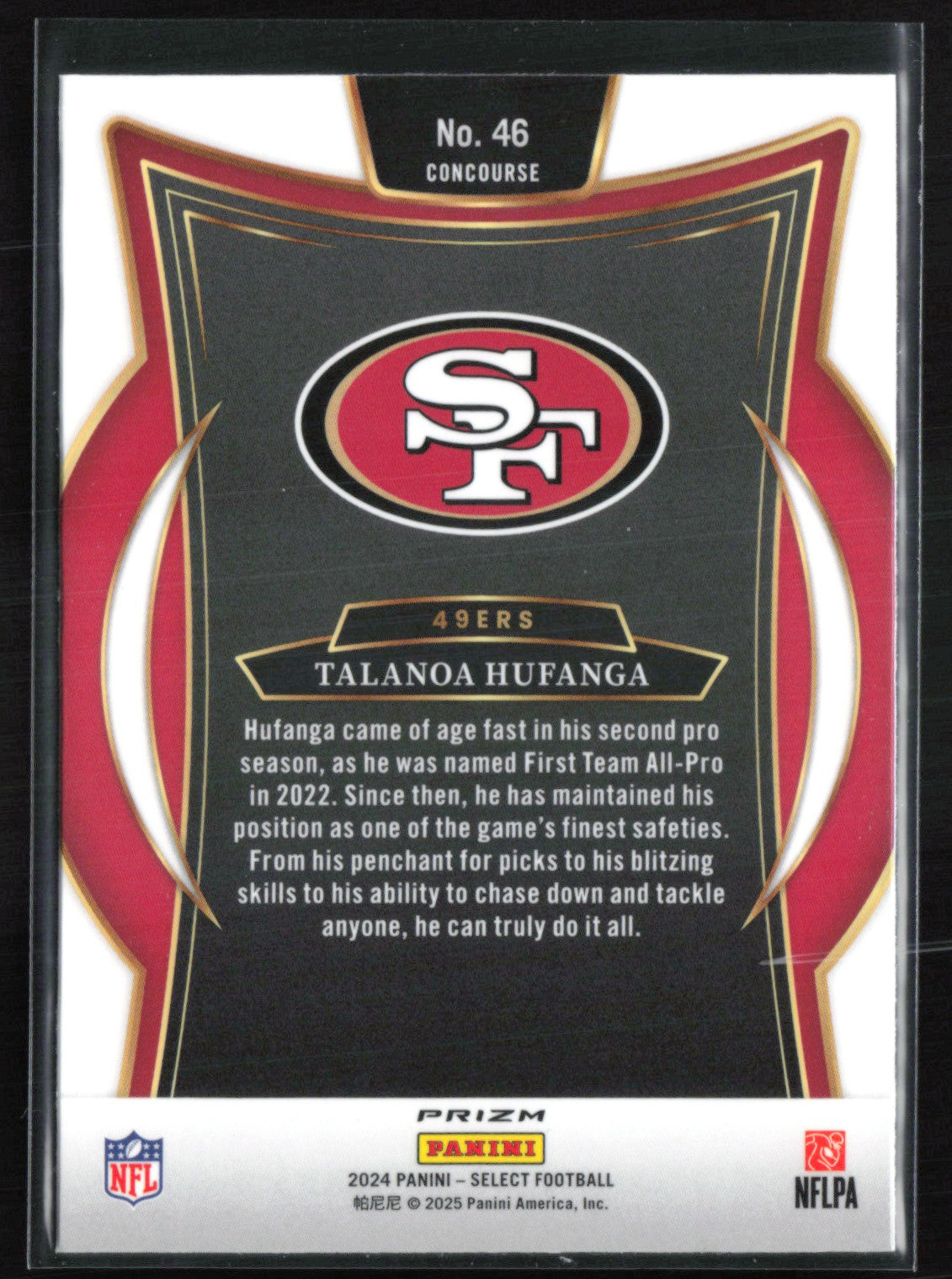 Talanoa Hufanga Gold Black Shock