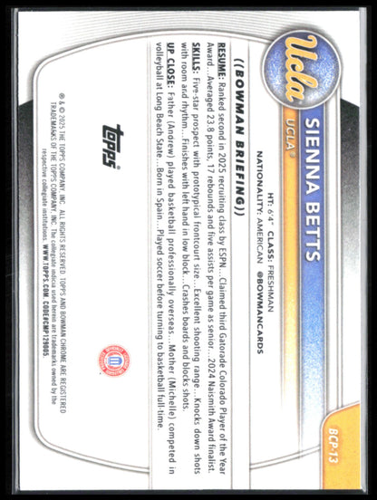 Sienna Betts 1st Bowman Chrome