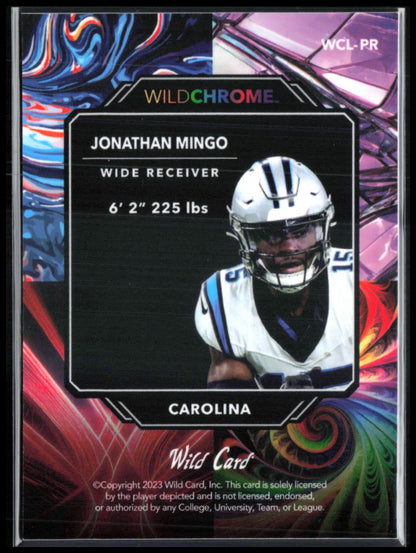 Jonathan Mingo RC /3 Wild Card Wildchrome Pro Look Football Promo