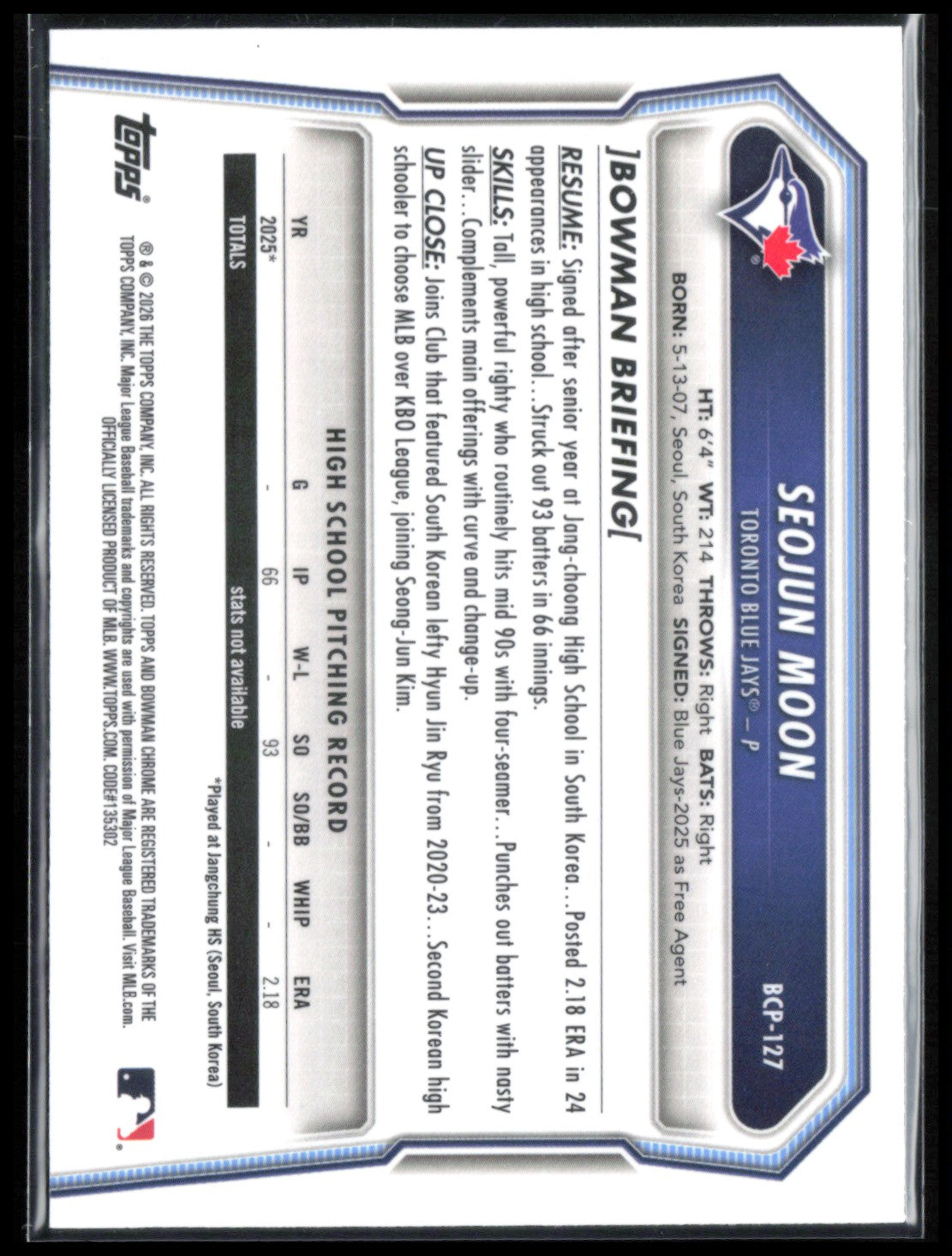 Seojun Moon 1st Bowman