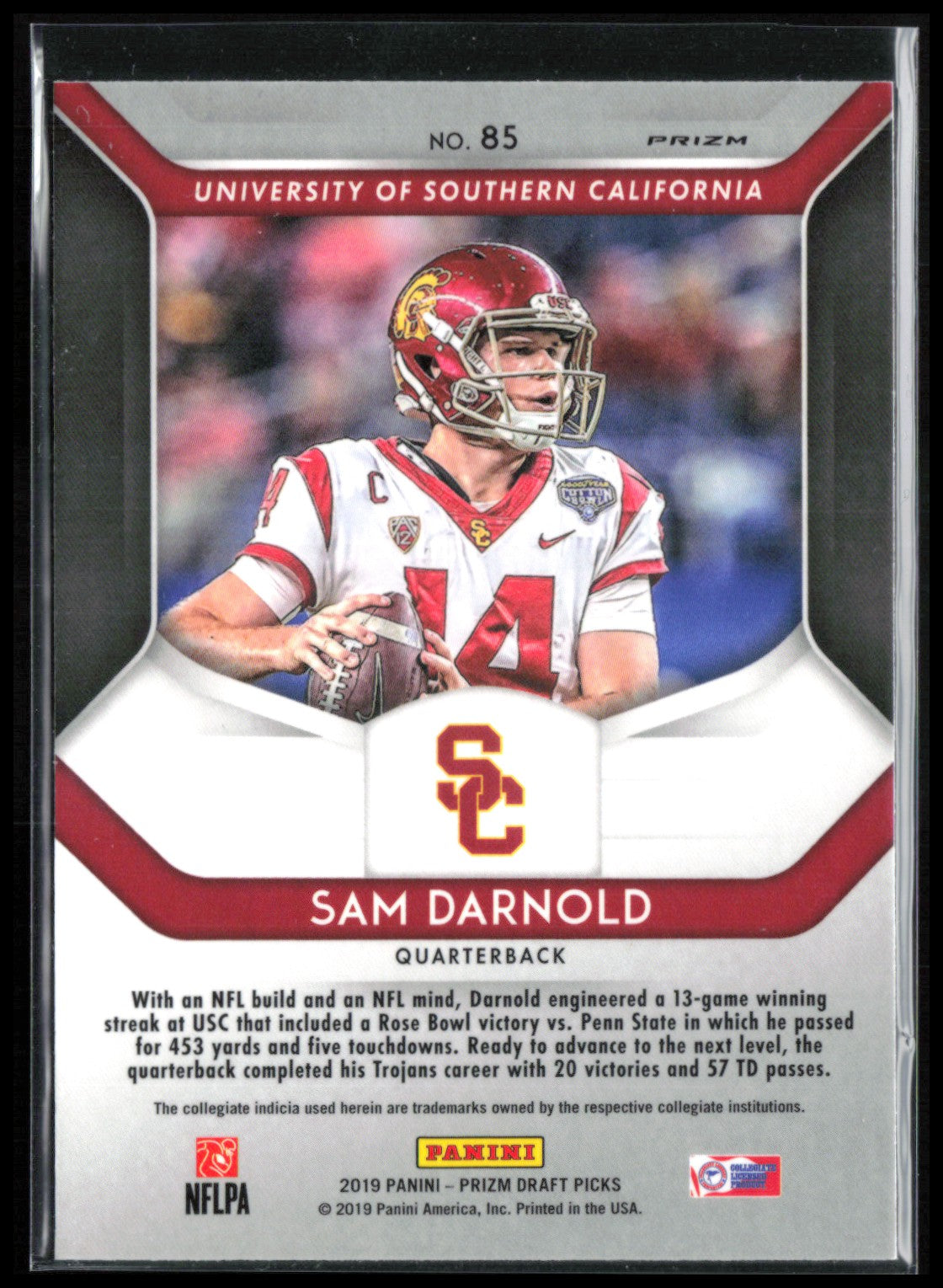 Sam Darnold Pink Pulsar 2019 Prizm Draft Picks