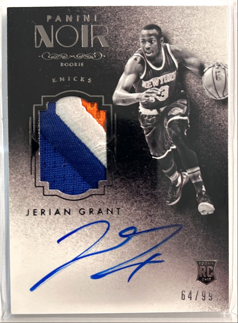 Jerian Grant RC Patch Auto /99 Panini Noir