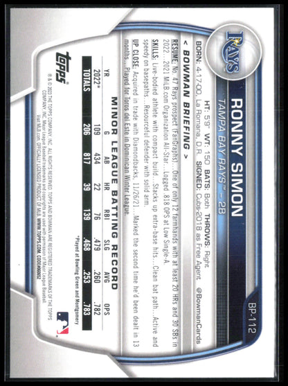 Ronny Simon 1st Bowman Green /99