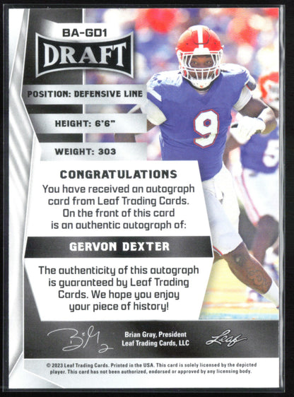 Gervon Dexter RC Auto Draft