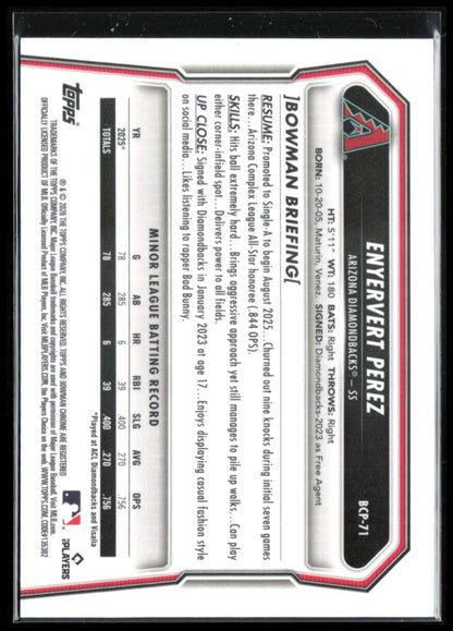 Enyervert Perez 1st Bowman Reptilian Refractor