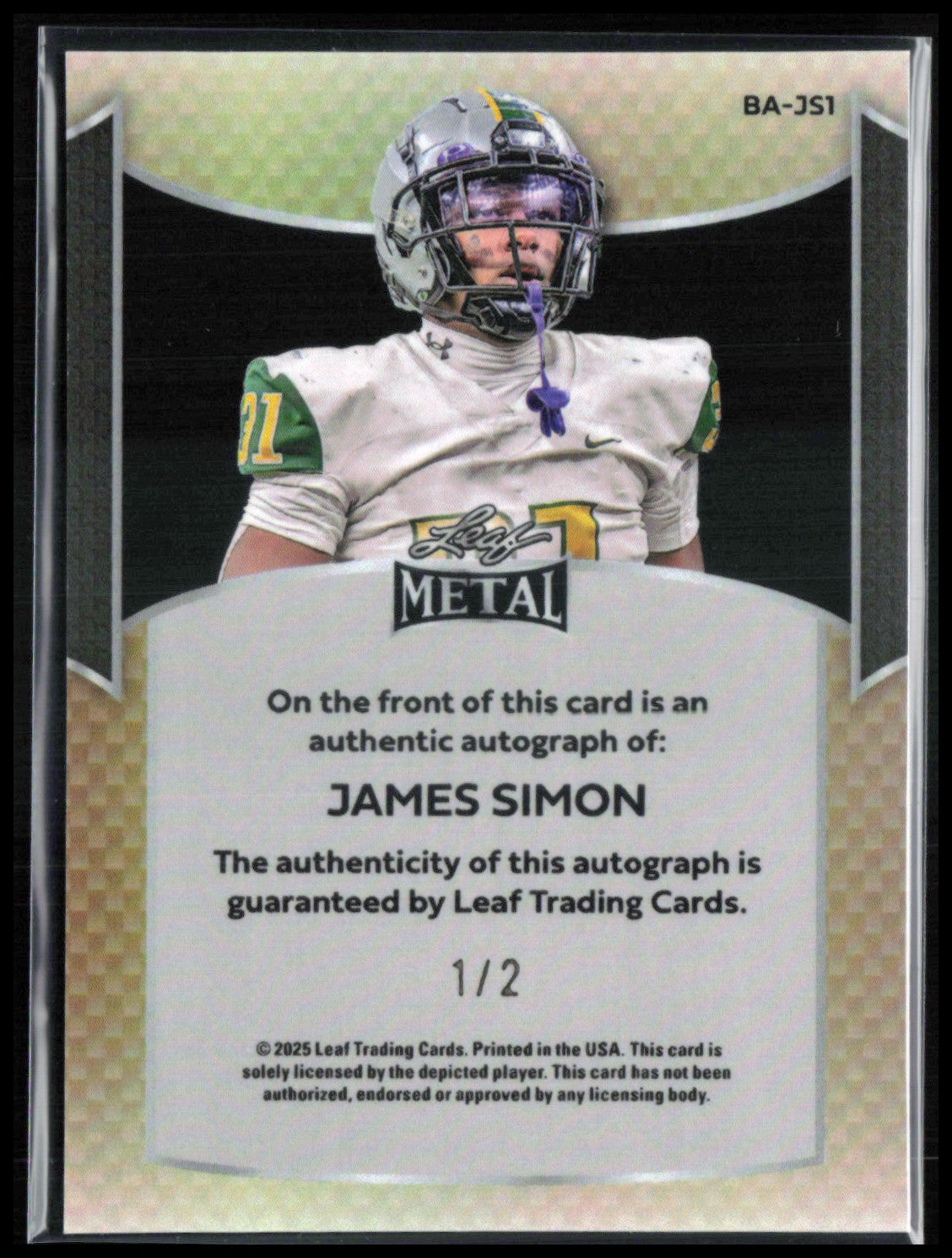 James Simon Auto /2 Leaf Metal