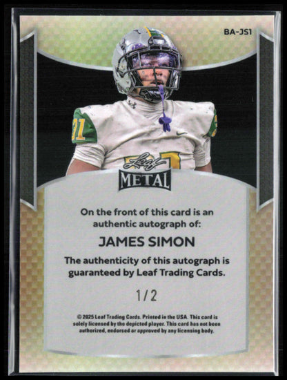 James Simon Auto /2 Leaf Metal