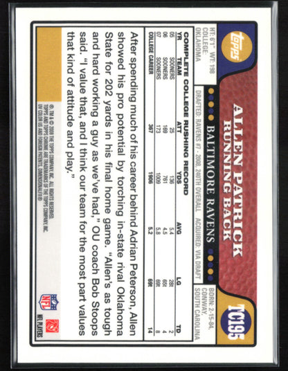 Allen Patrick RC Auto 2009 Topps Chrome