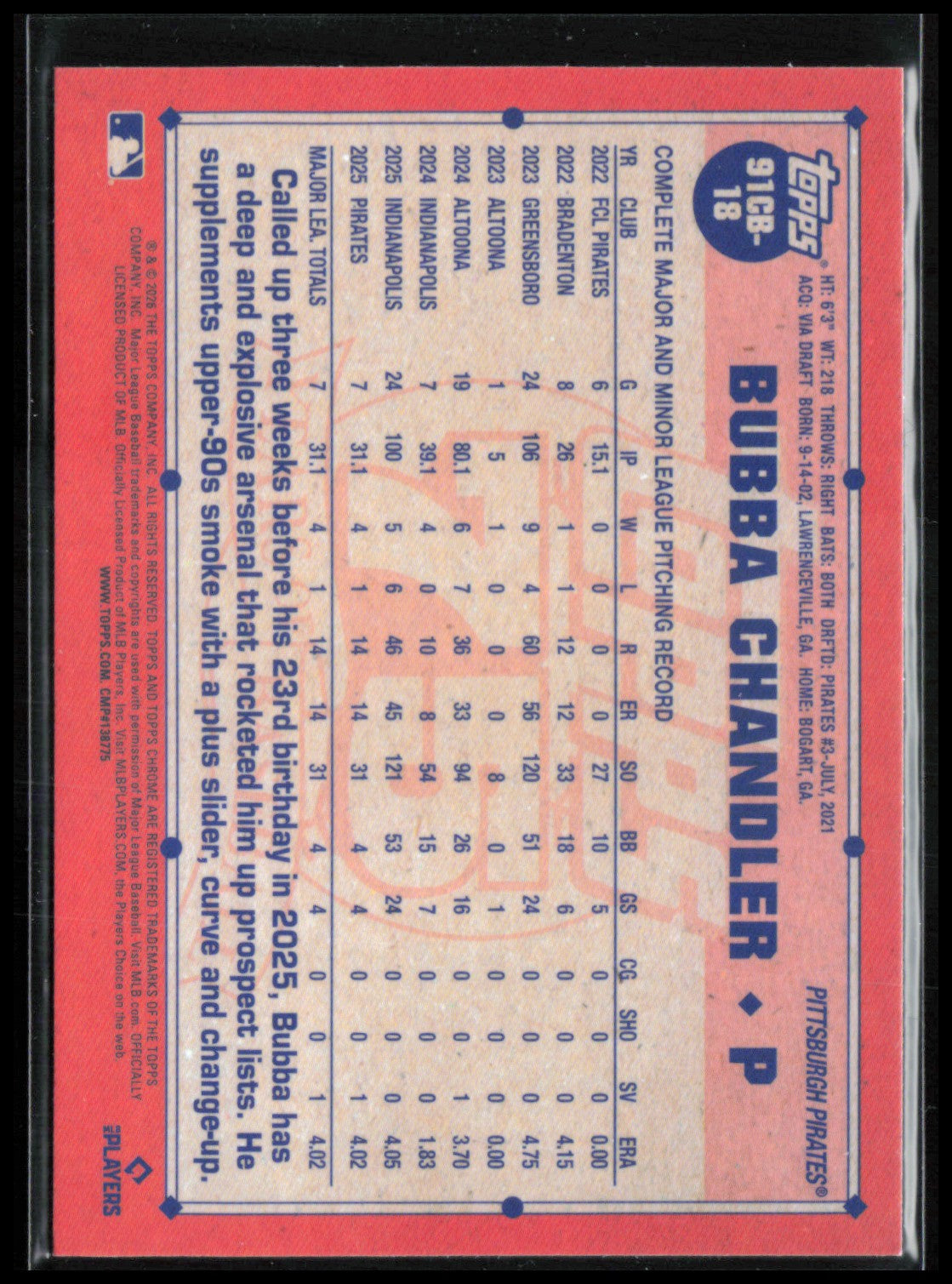 Bubba Chandler RC Refractor