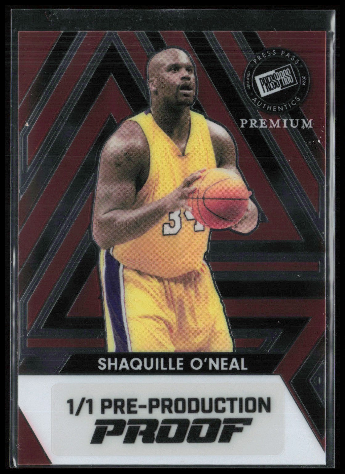 Shaqiulle O'Neal 1/1 Pre-Production Proof Acetate Press Pass