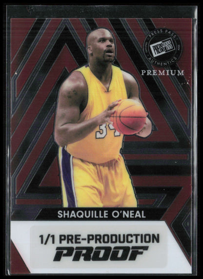Shaqiulle O'Neal 1/1 Pre-Production Proof Acetate Press Pass