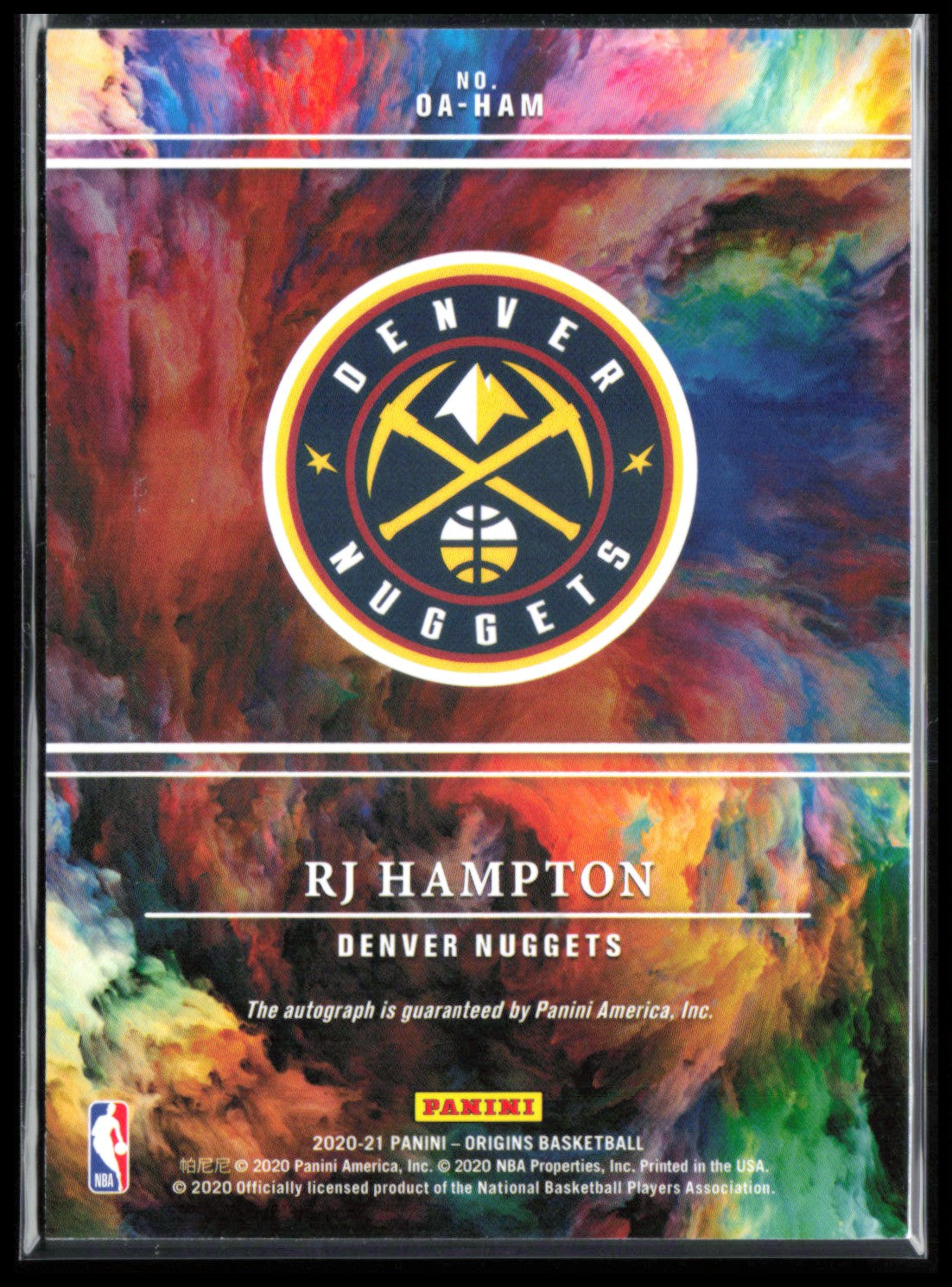 RJ Hampton RC Silver Signatures /99 2020-21 Origins