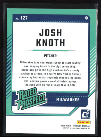 Josh Knoth Prospect Orange Laser /299