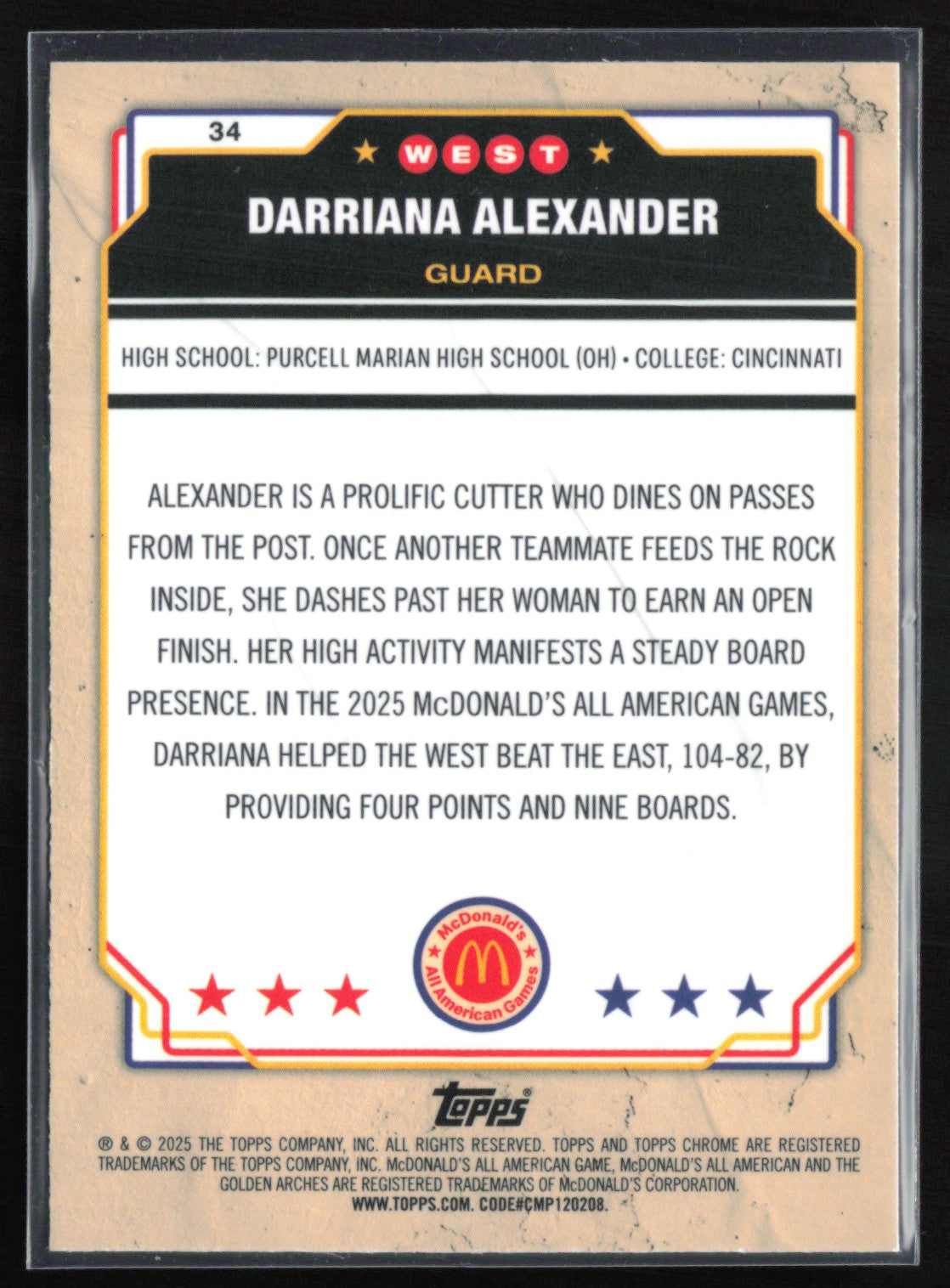 Darriana Alexander Purple Raywave /99