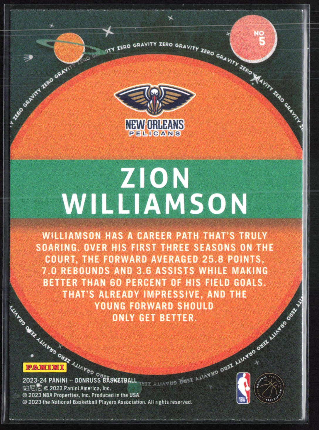 Zion Williamson Zero Gravity
