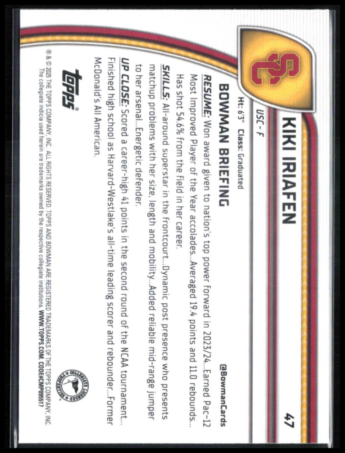 Kiki Iriafen 1st Bowman X-Fractor
