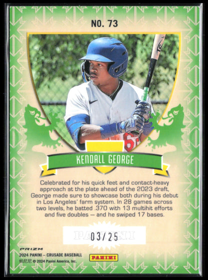 Kendall George Red Yellow /25 Prizm