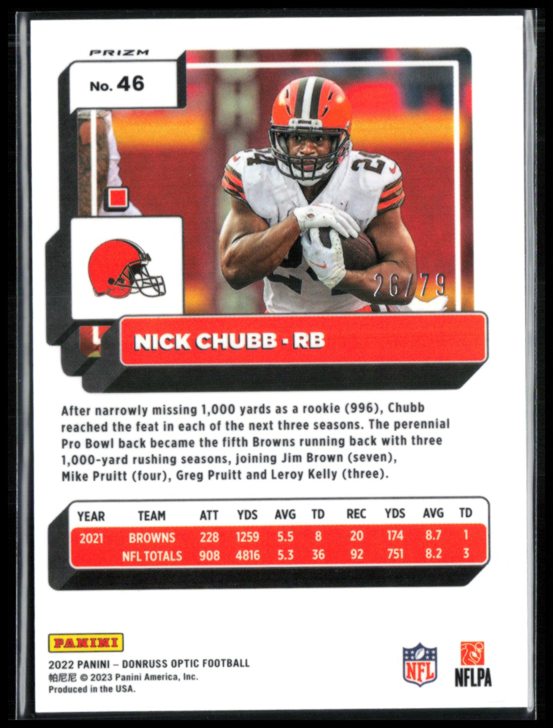 Nick Chubb Pink Velocity /79