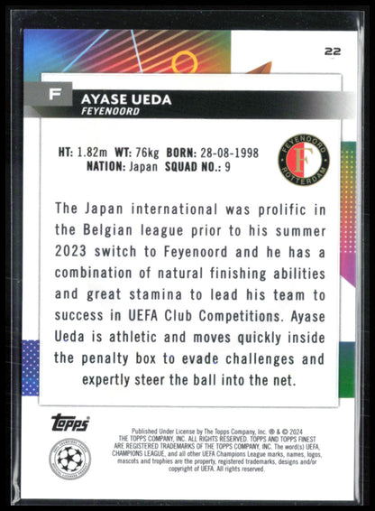 Ayase Ueda /275 2024 Topps Finest