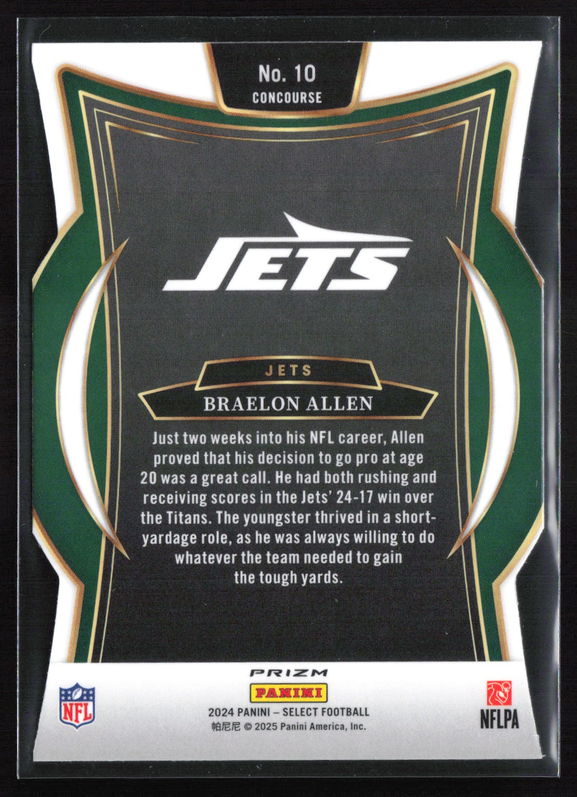 Braelon Allen RC Silver Die-Cut