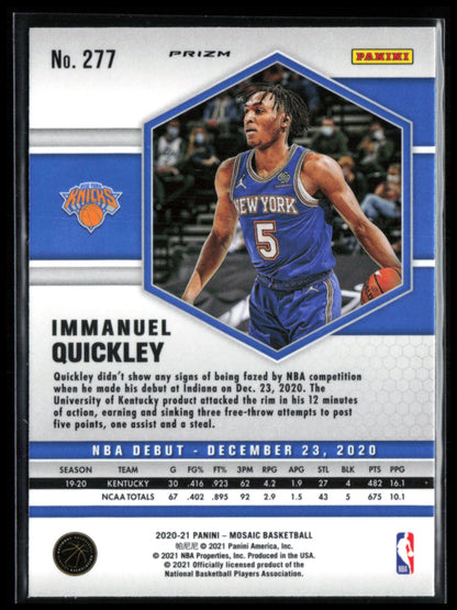 Immanuel Quickley RC Red Wave