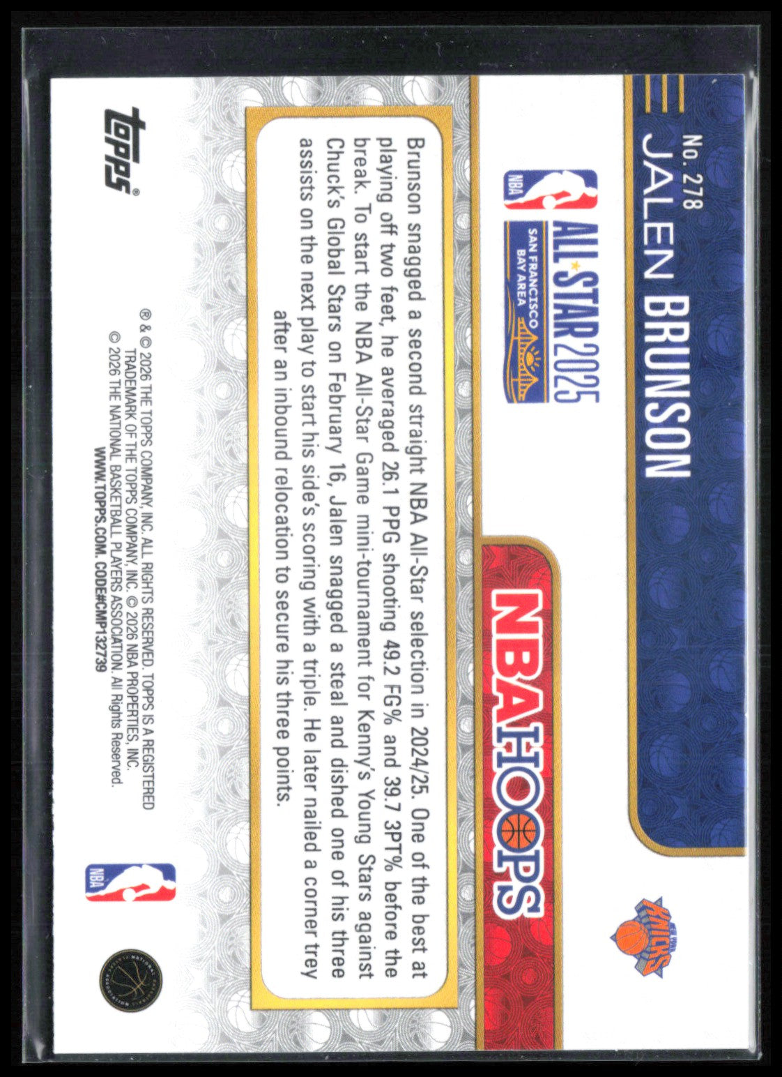 Jalen Brunson Basketball Parallel